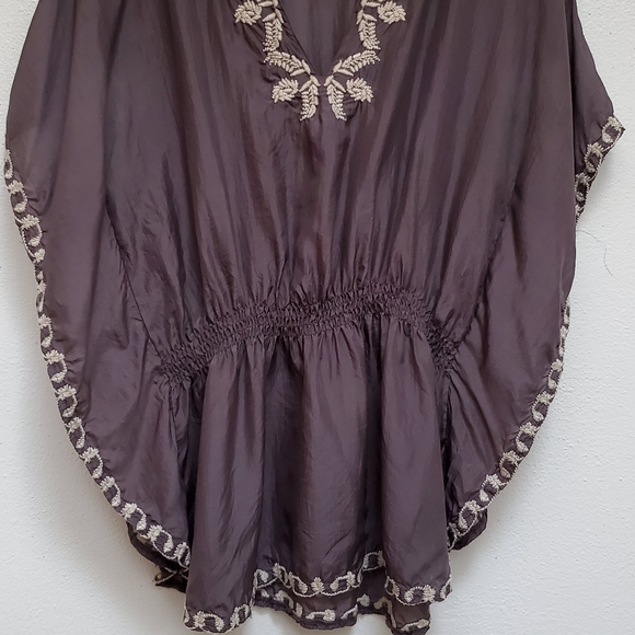 Bohemian Chic Peasant Top by METROPARK w/ Butterfly Style Flowy Sleeves Size S - Picture 4 of 8